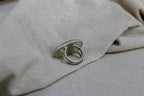 Large Recycled Silver Labradorite Oval Statement Ring image 4