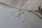 Recycled Silver Large Oval Drop Studs image 3