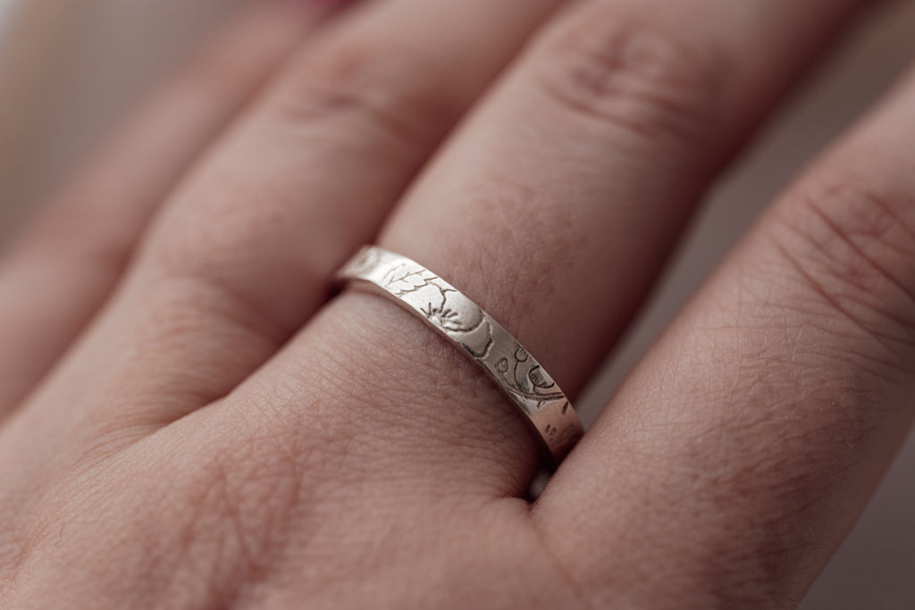Recycled Silver Flower Meadow Ring