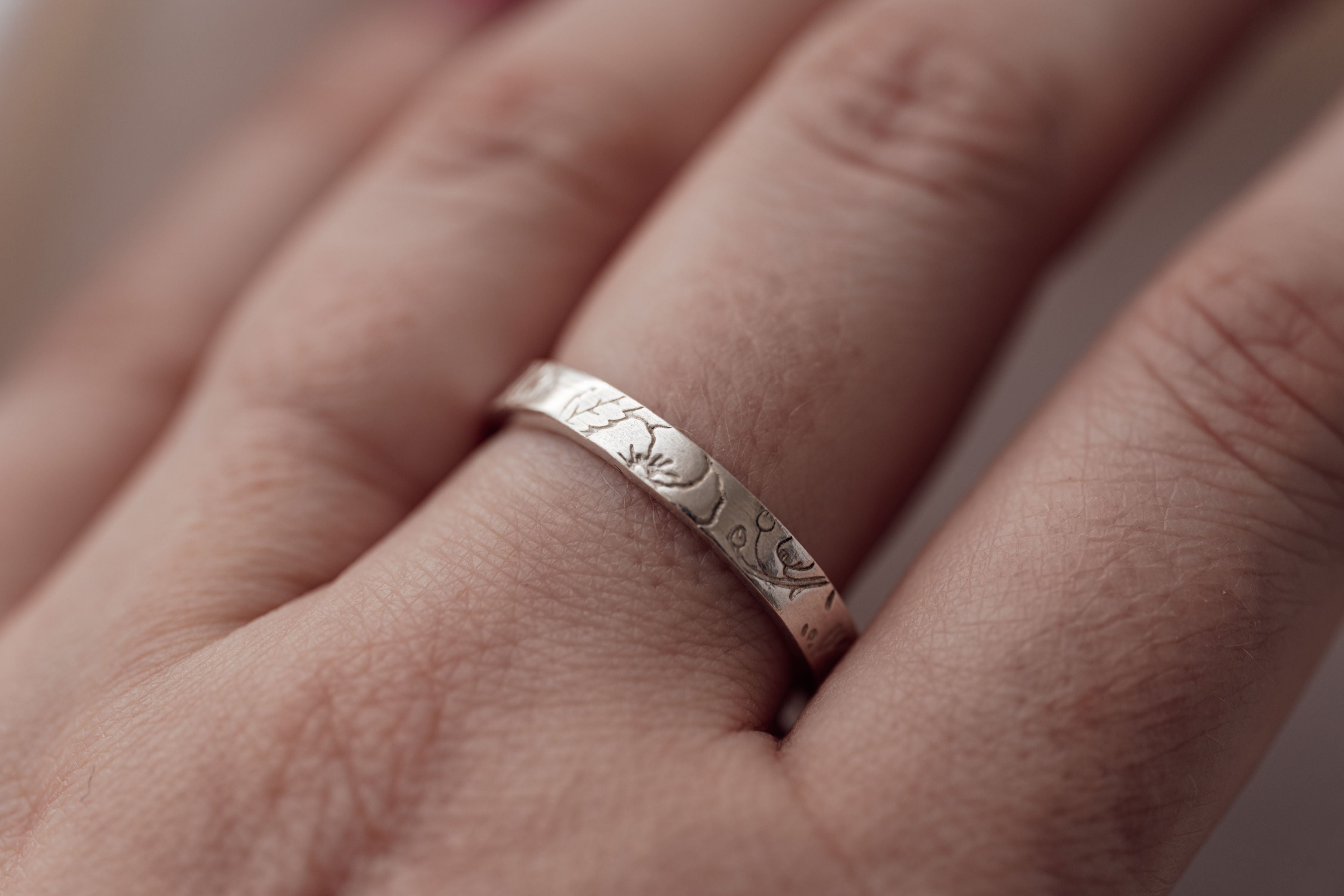 Recycled Silver Flower Meadow Ring