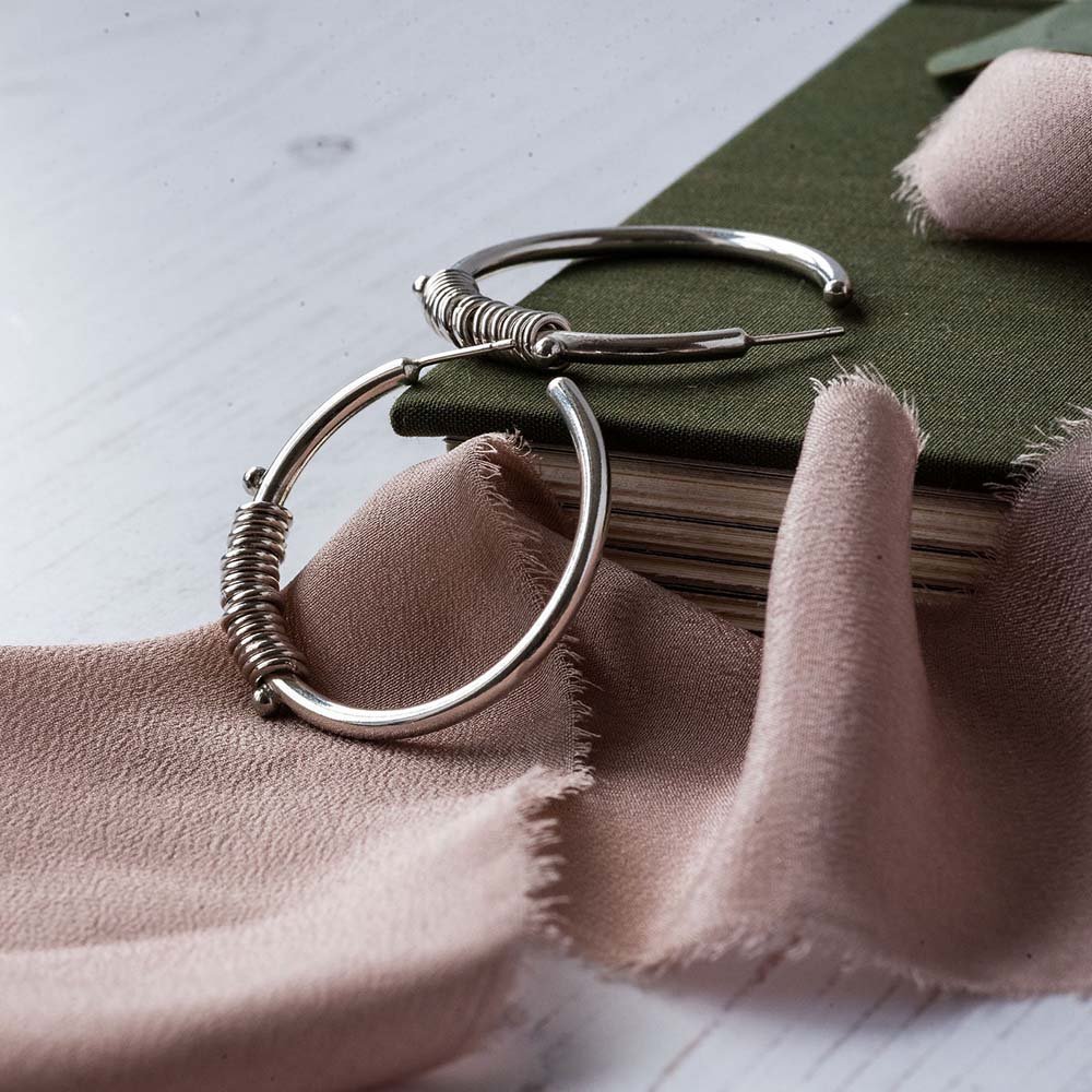Megan Fringe Hoop Earrings image 4