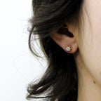 9ct Vintage Diamond Scattered Pebble Studs image 0