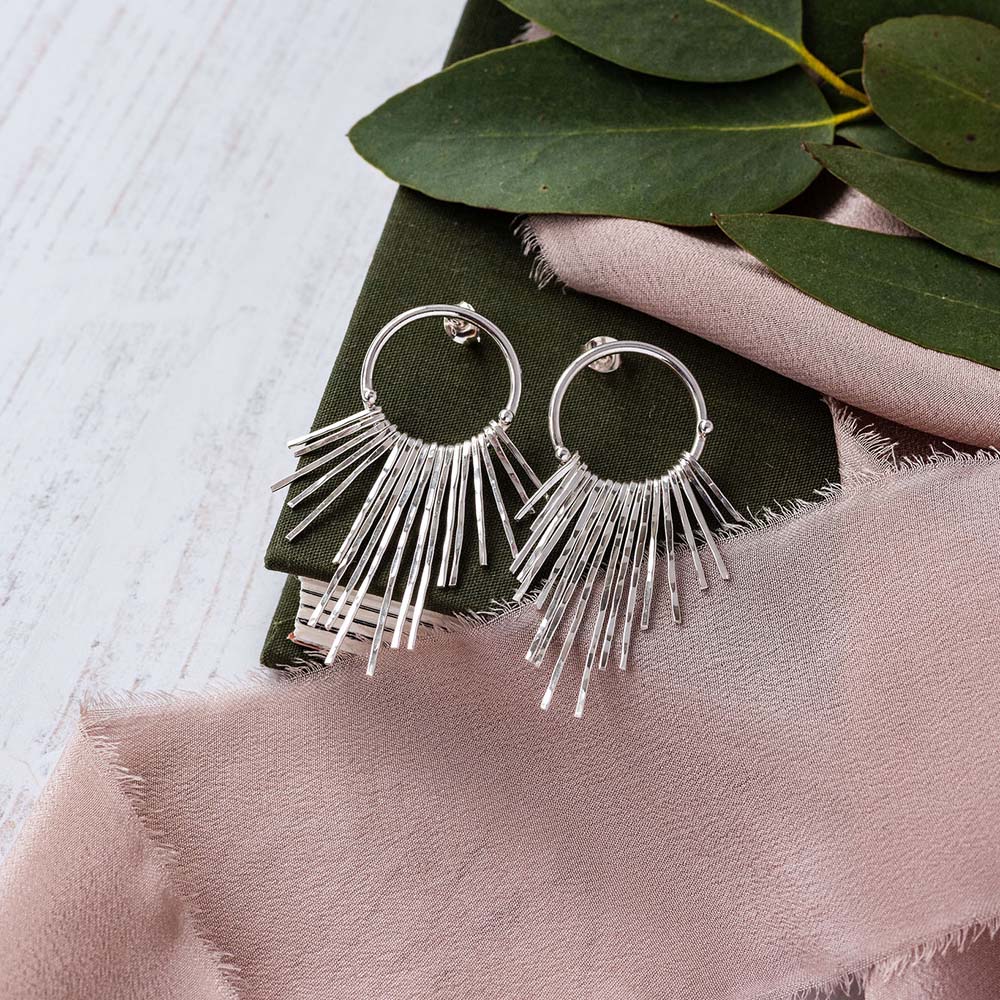 Megan Small Fringe Stud Earrings image 0
