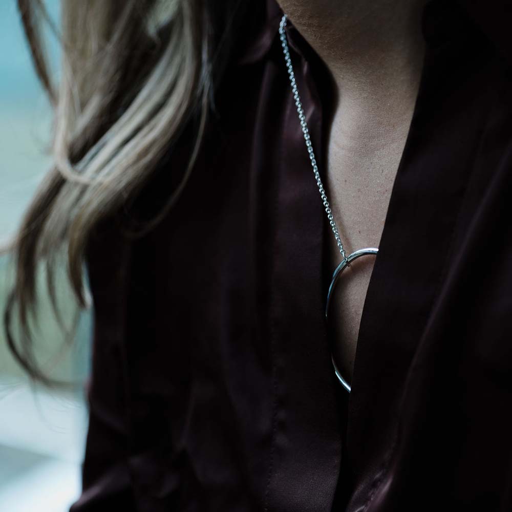 Briony Hammered Maxi Circle Pendant image 6