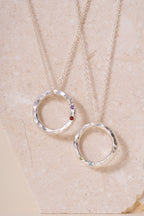 Recycled Silver Personalised Briony Birthstone Pendant