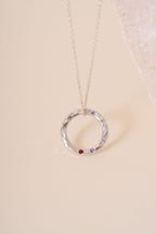 Recycled Silver Personalised Briony Birthstone Pendant