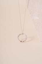 Recycled Silver Personalised Briony Birthstone Pendant
