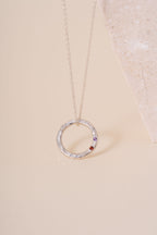 Recycled Silver Personalised Briony Birthstone Pendant