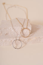 Briony Hammered Circle Pendant
