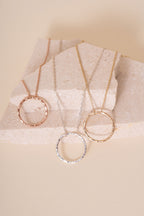 Briony Hammered Circle Pendant