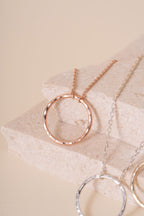 Briony Hammered Circle Pendant