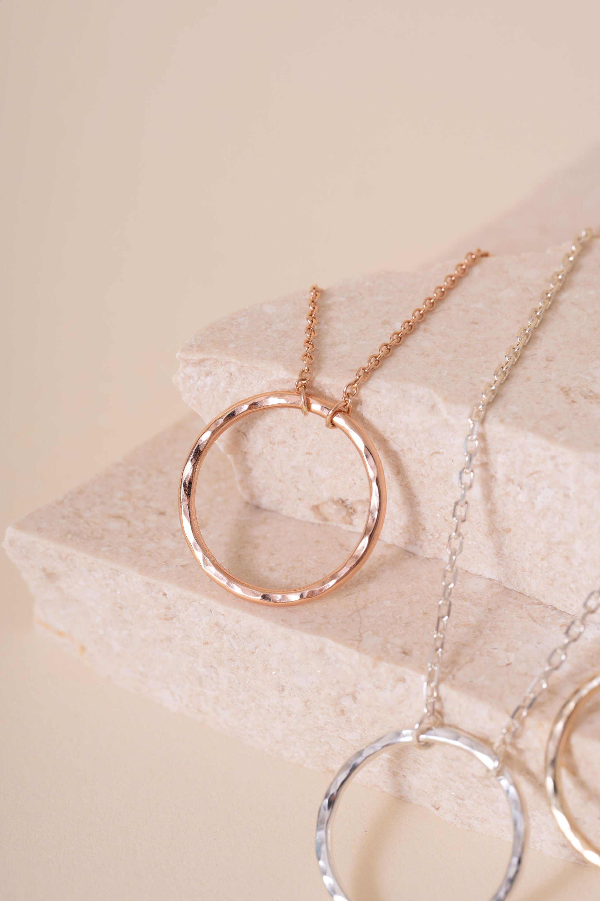 Briony Hammered Circle Pendant