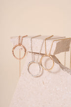 Briony Hammered Circle Pendant