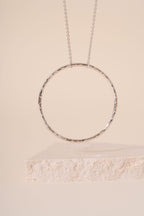 Briony Hammered Maxi Circle Pendant
