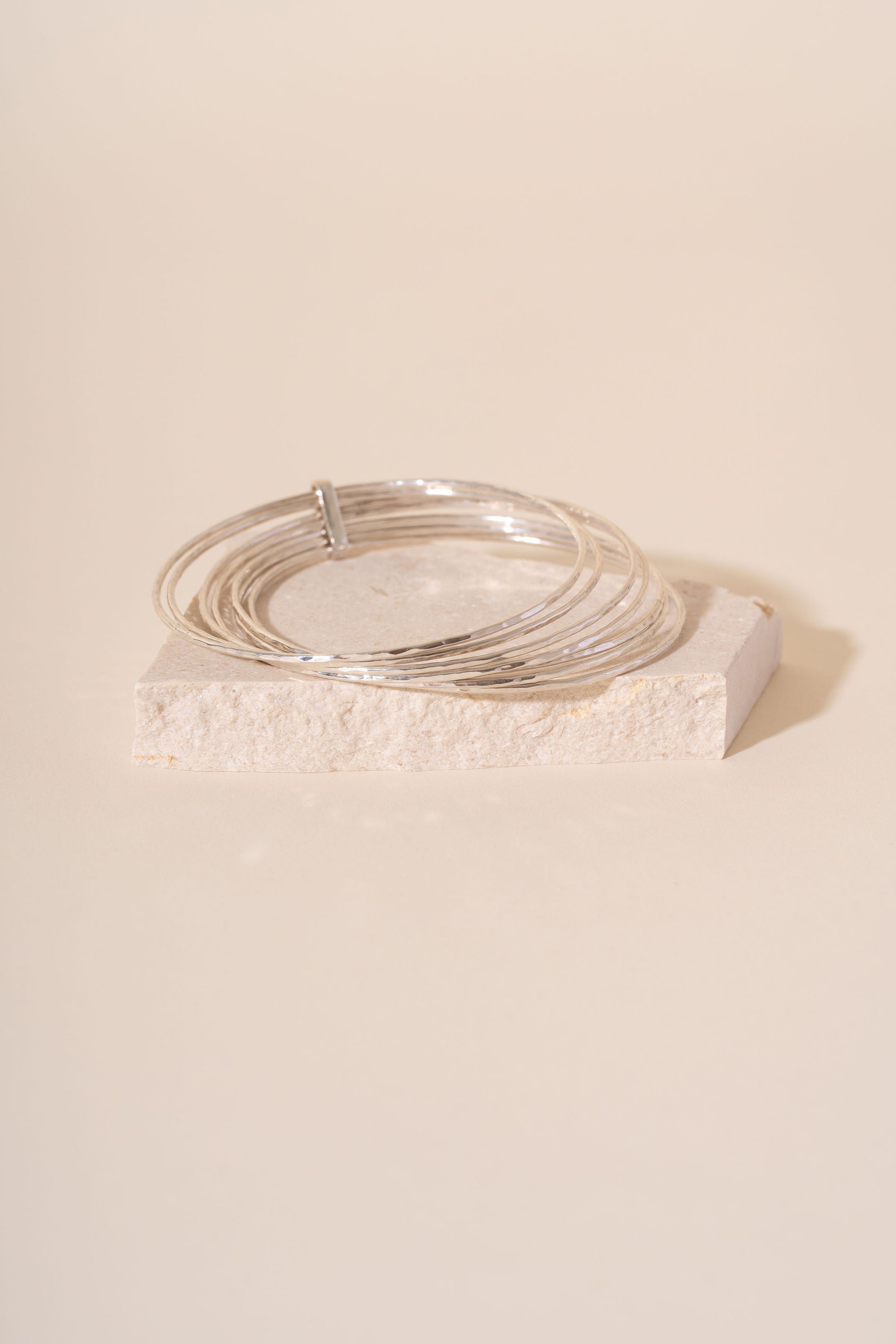 Briony Joined Stacker Recycled Sterling Silver Bangle