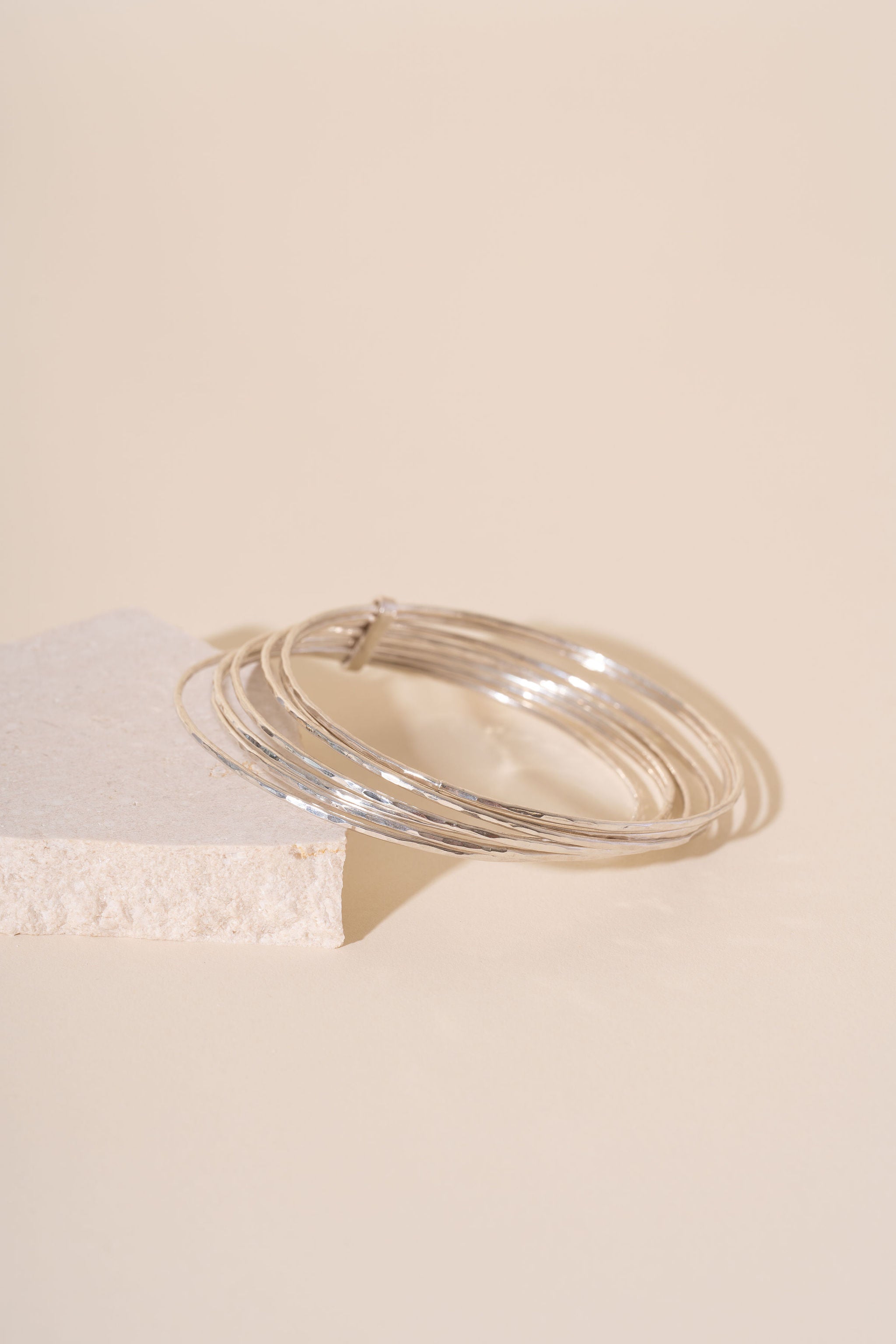 Briony Joined Stacker Recycled Sterling Silver Bangle