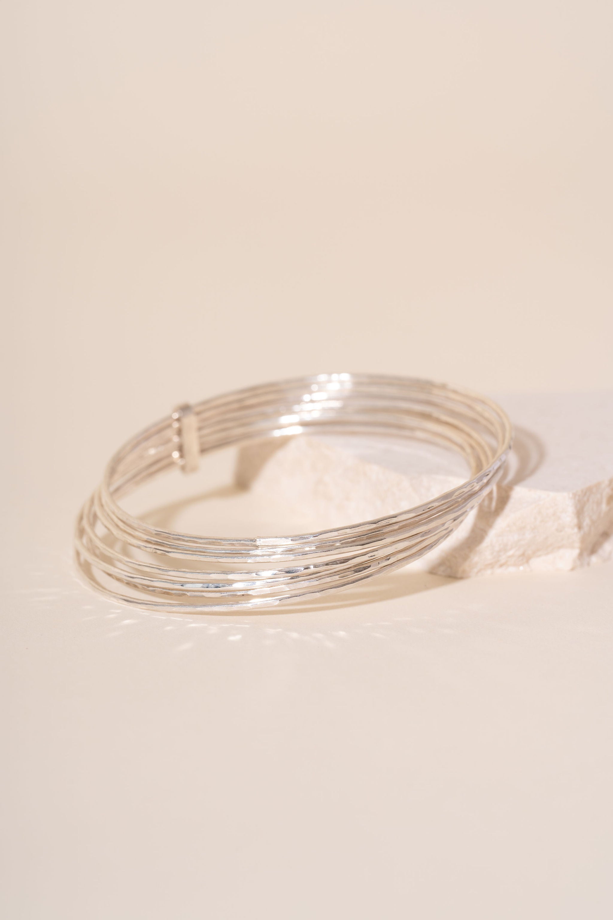 Briony Joined Stacker Recycled Sterling Silver Bangle