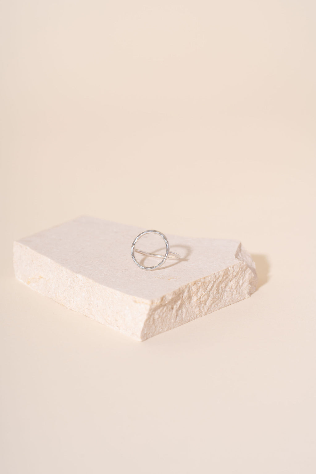 Briony Hammered Circle Ring