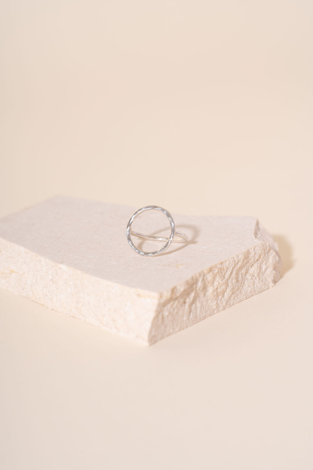 Briony Hammered Circle Ring