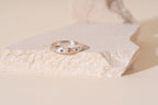 Recycled Silver Personalised Briony Birthstone Ring