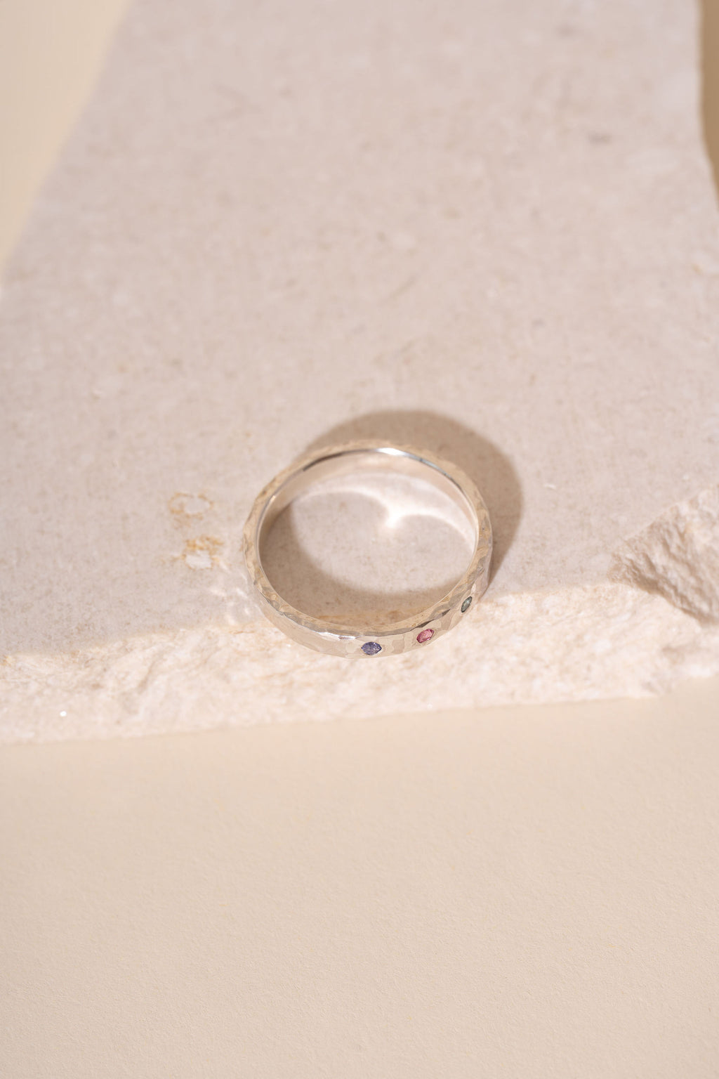 Recycled Silver Personalised Briony Birthstone Ring