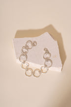 Briony Hammered Circle Large Link Bracelet