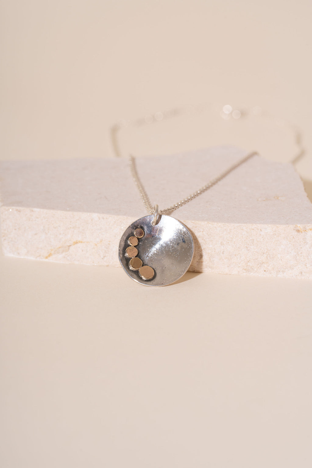 Siobhan Gold Disc Pendant