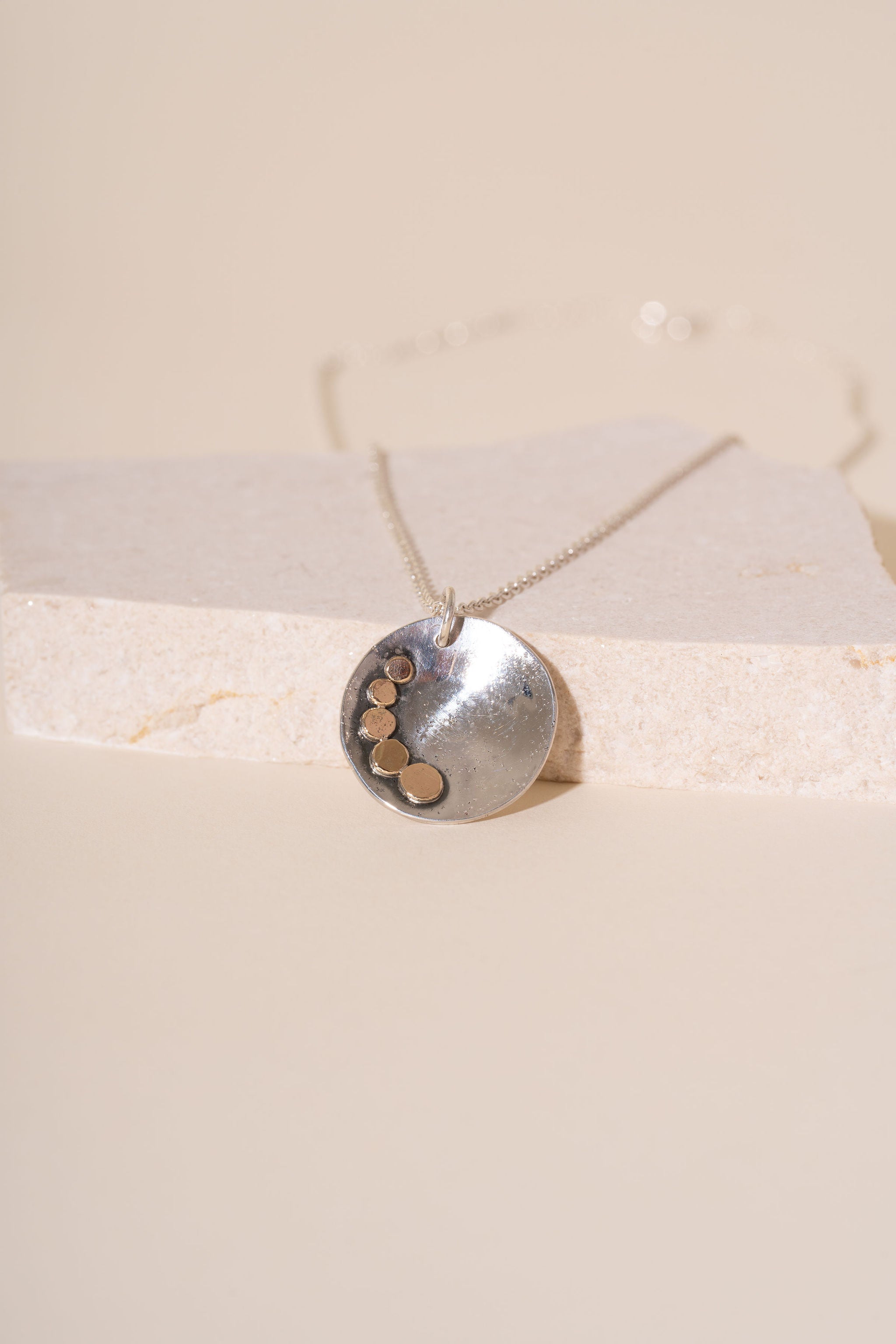 Siobhan Gold Disc Pendant