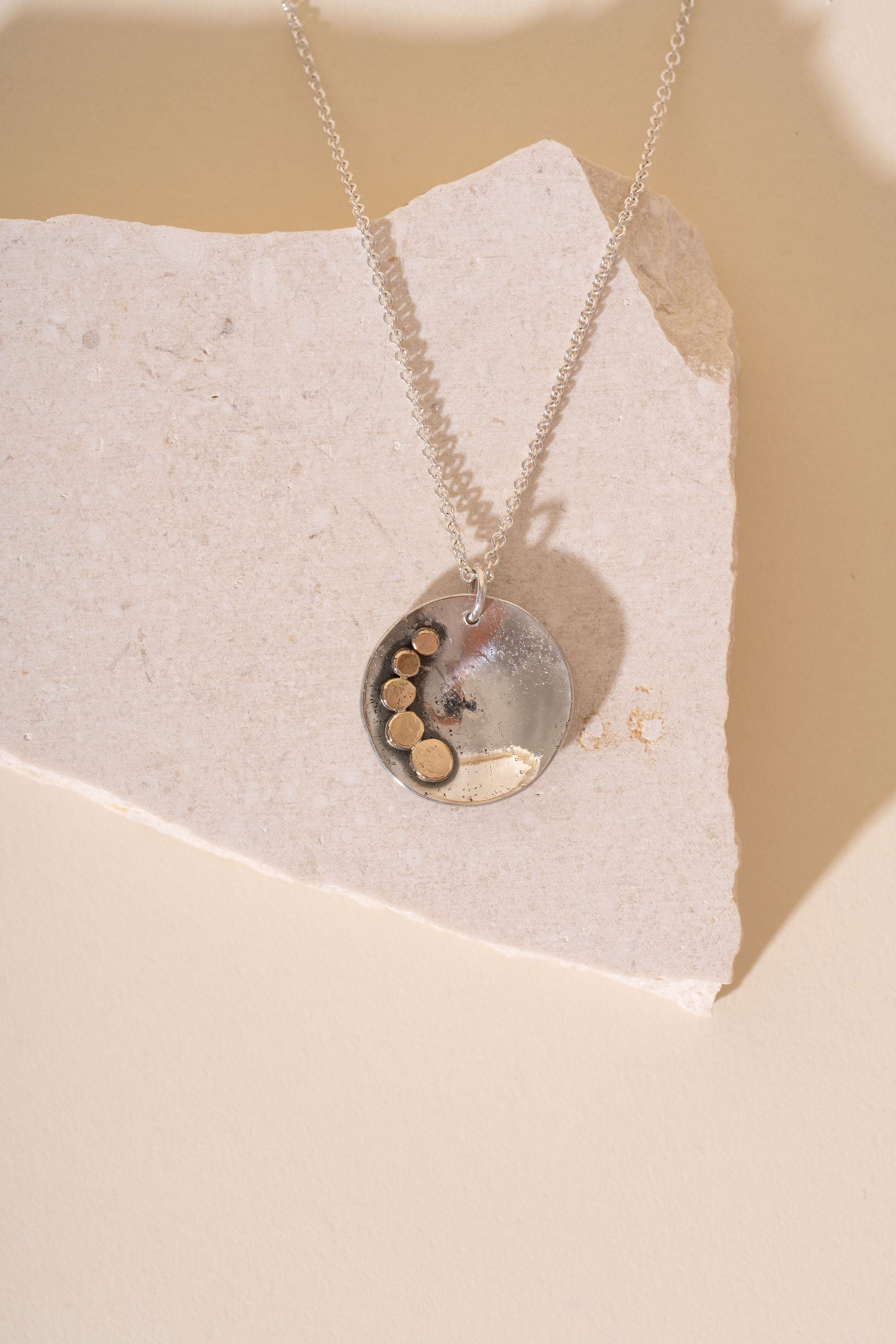 Siobhan Gold Disc Pendant