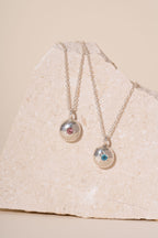 Recycled Silver Pebble Gemstone Pendant