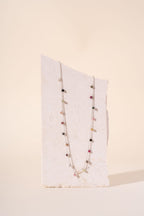 Silver & Multicoloured Tourmaline Beaded Necklace