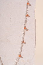 Silver & Sunstone Beaded Necklace