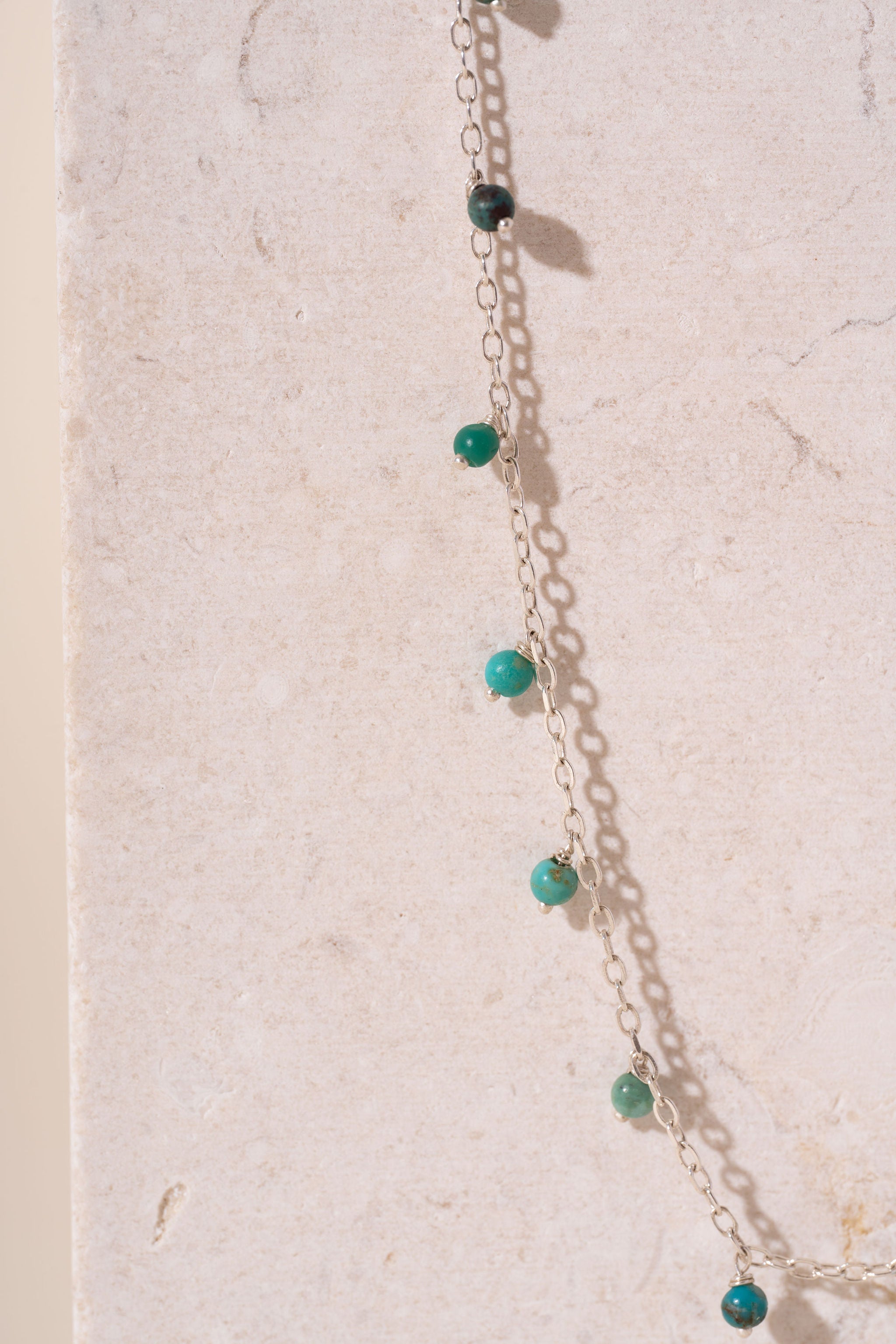 Silver & Turquoise Beaded Necklace