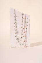 Silver & Multicoloured Tourmaline Beaded Necklace