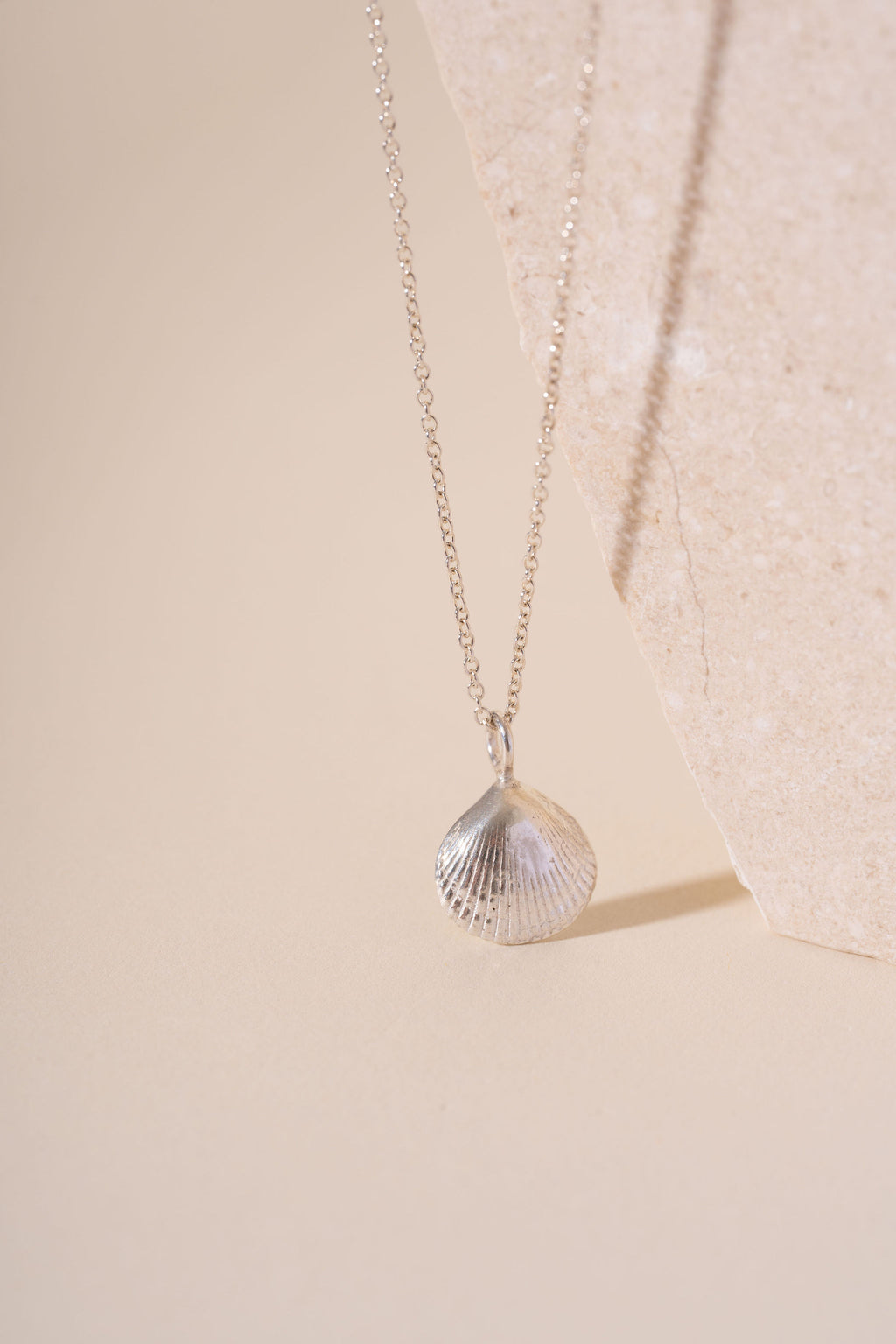 Silver Devon Cockle Shell Pendant