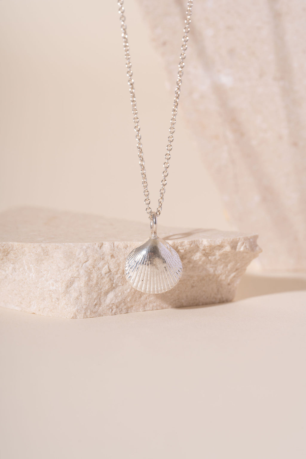 Silver Devon Cockle Shell Pendant
