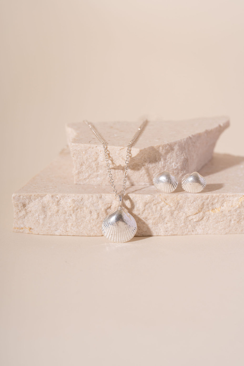 Silver Devon Cockle Shell Pendant
