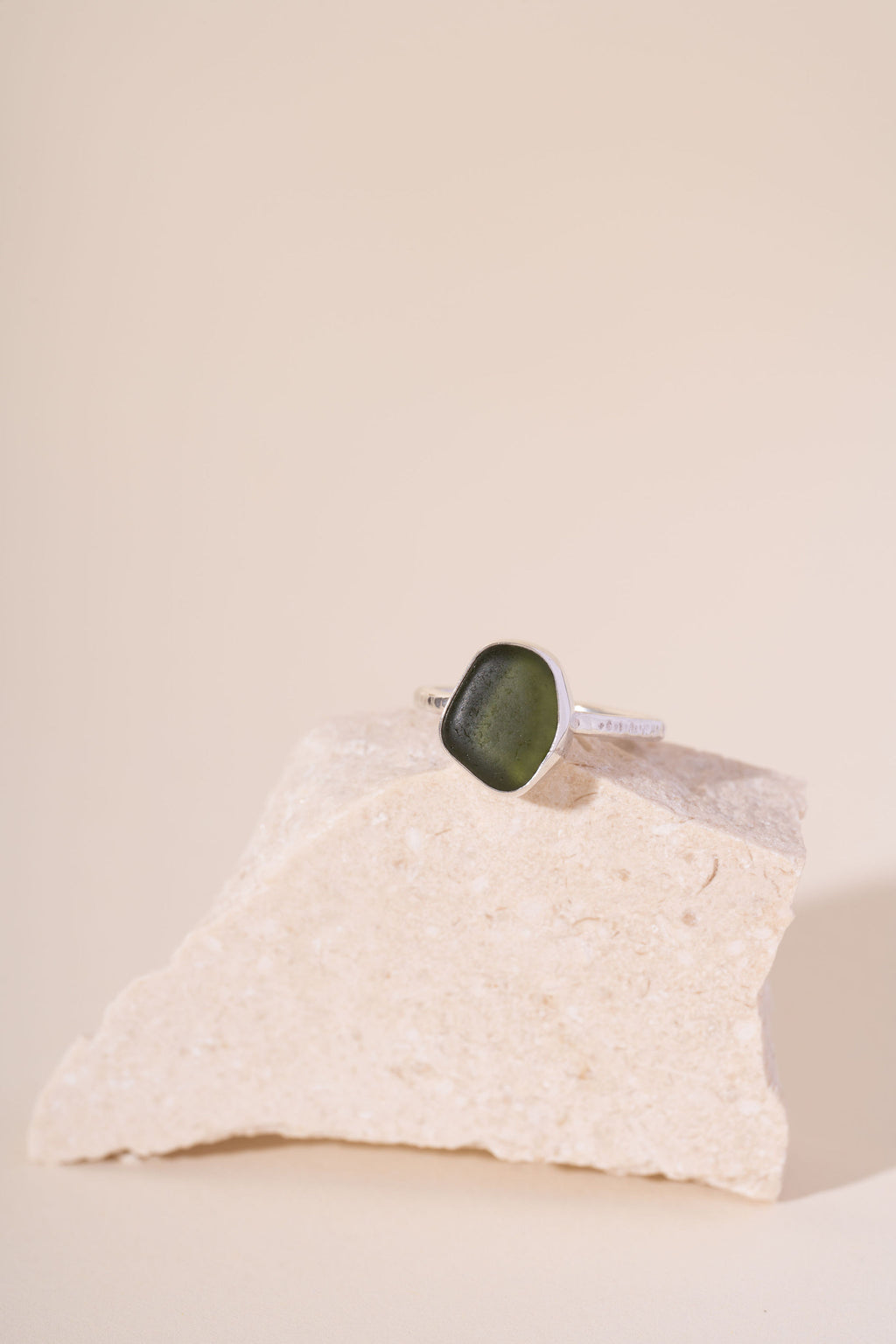 'Pick Your Own Piece' Silver Devon Seaglass Ring