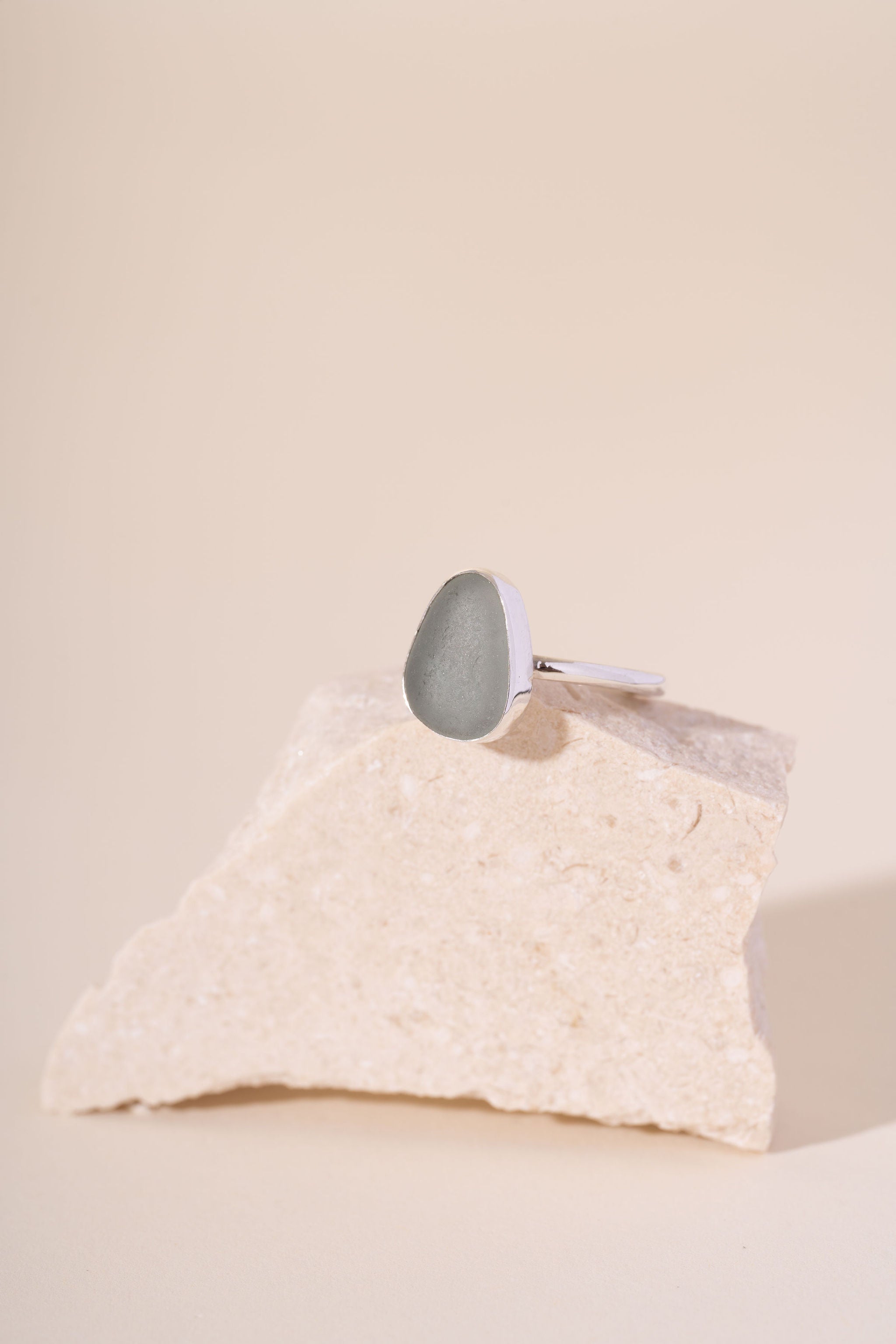 'Pick Your Own Piece' Silver Devon Seaglass Ring