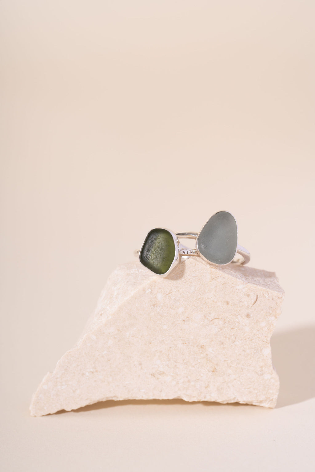 'Pick Your Own Piece' Silver Devon Seaglass Ring