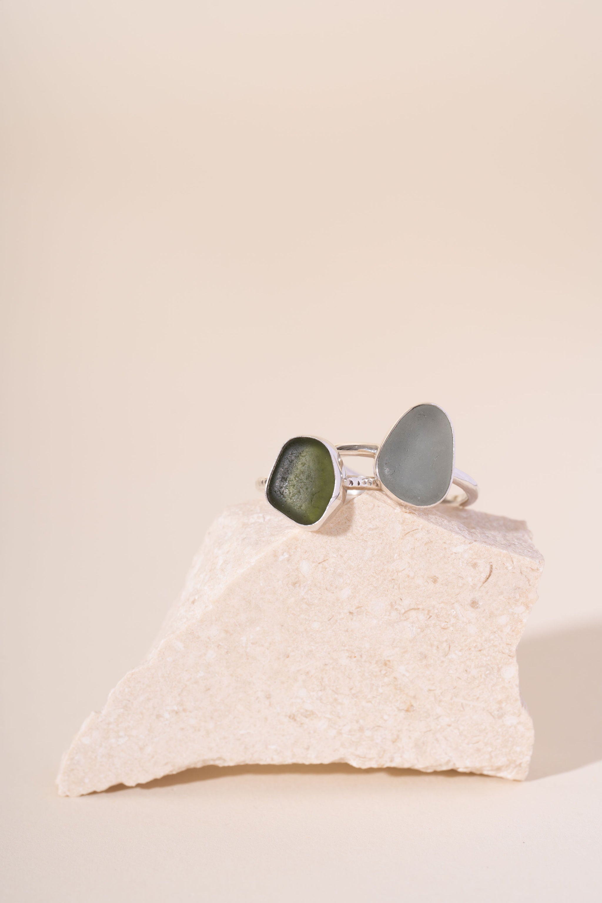 'Pick Your Own Piece' Silver Devon Seaglass Ring