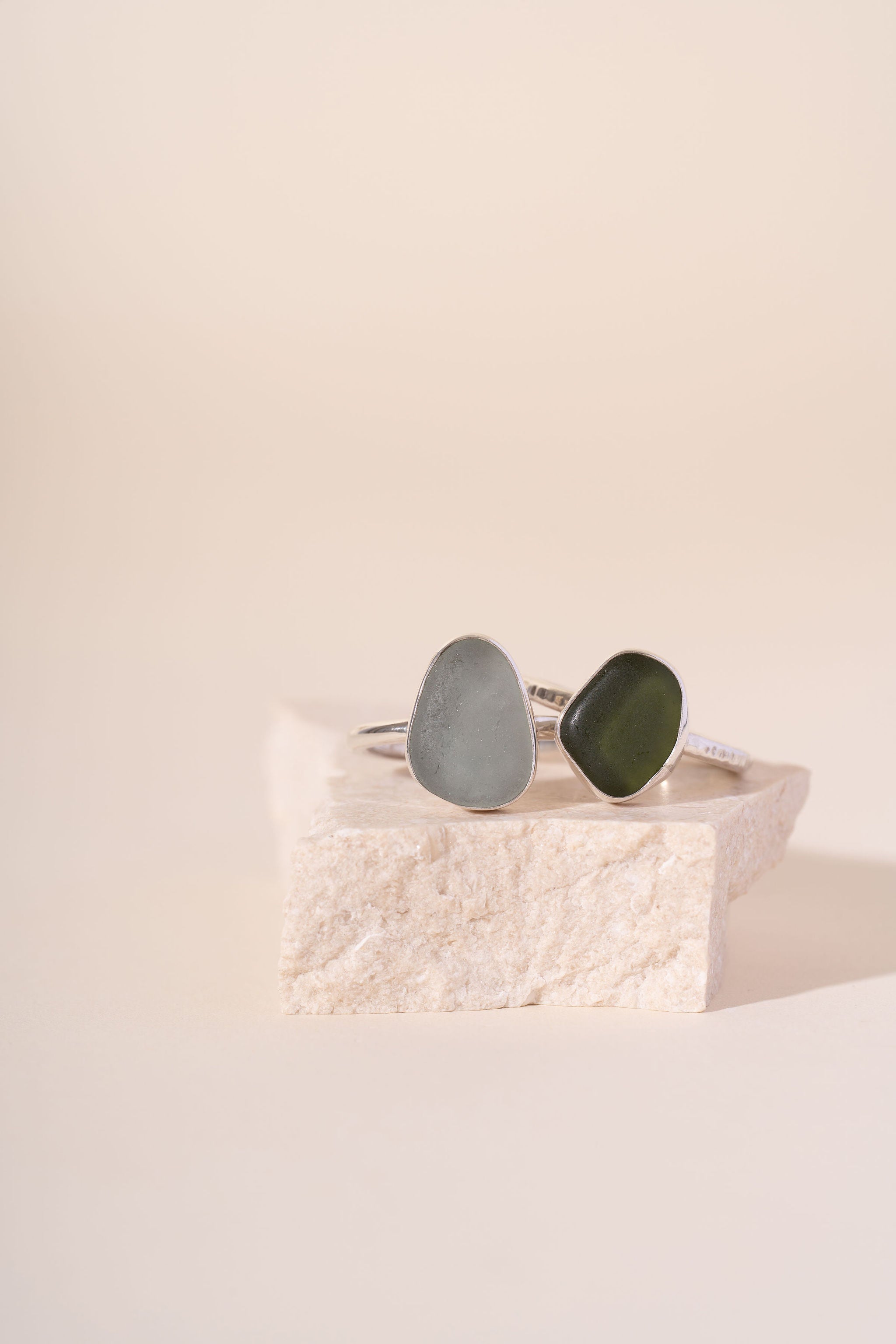 'Pick Your Own Piece' Silver Devon Seaglass Ring