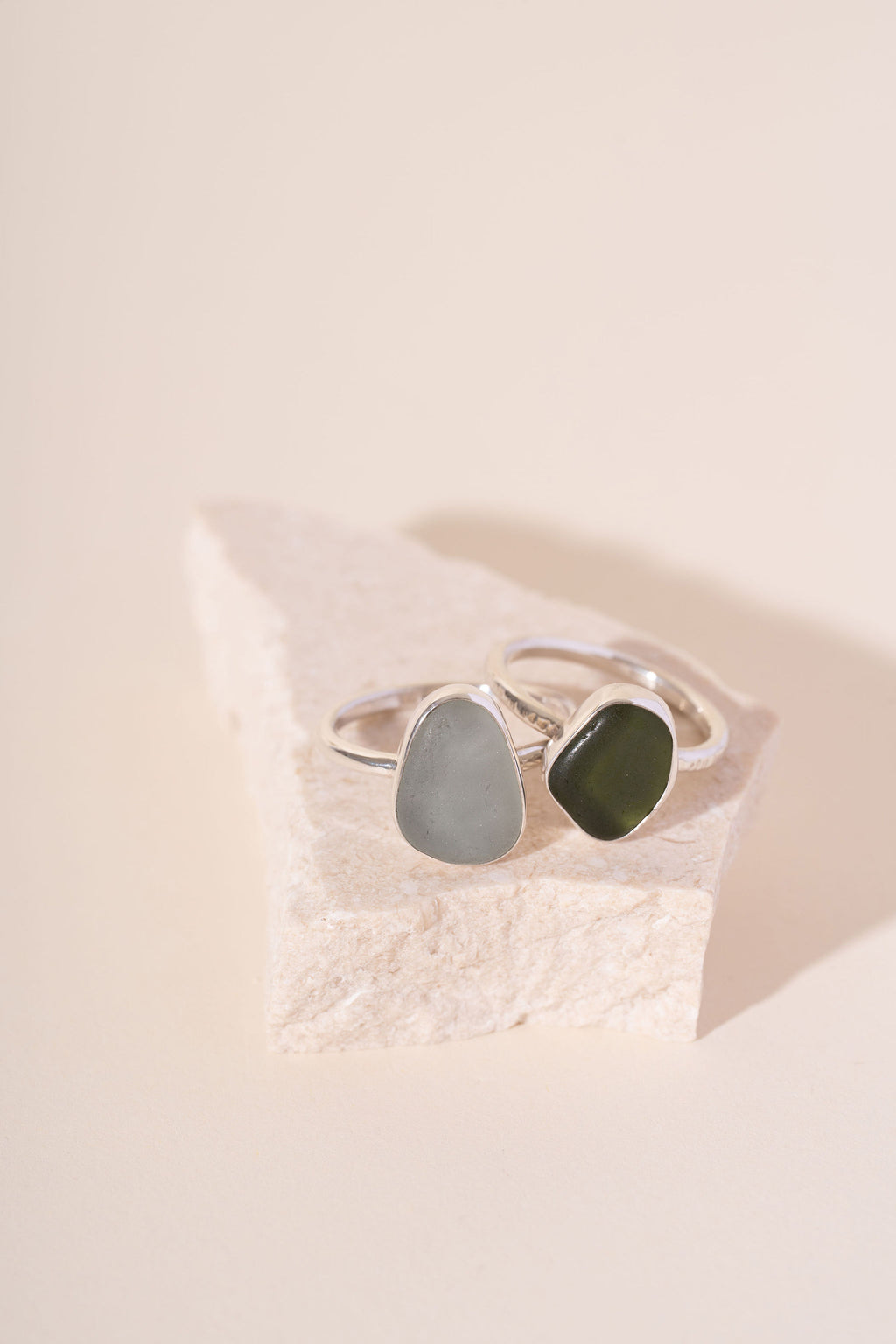'Pick Your Own Piece' Silver Devon Seaglass Ring