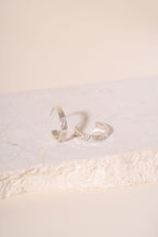 Recycled Silver Flower Meadow Hoops