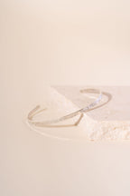 Recycled Silver Flower Meadow Torque Bangle