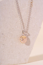 Recycled Silver and 9ct Yellow Gold Diamond Puddle Necklace