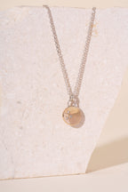 Recycled Silver and 9ct Yellow Gold Diamond Puddle Necklace