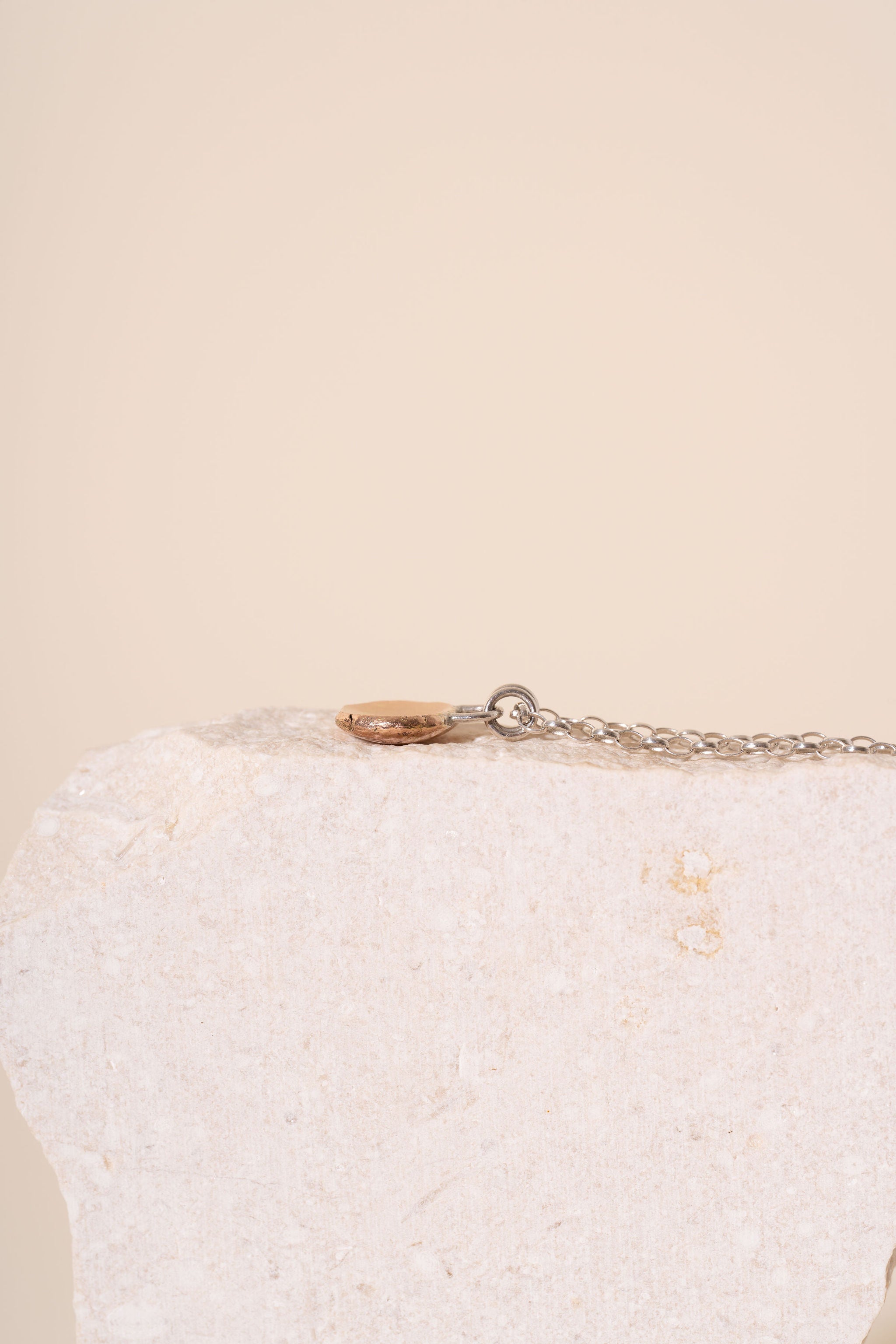 Recycled Silver and 9ct Rose Gold Puddle Necklace