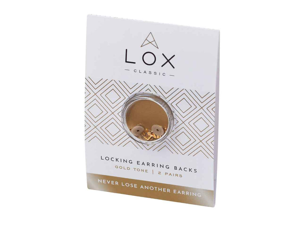 LOX Earring Backs 2 Pairs - Gold Tone