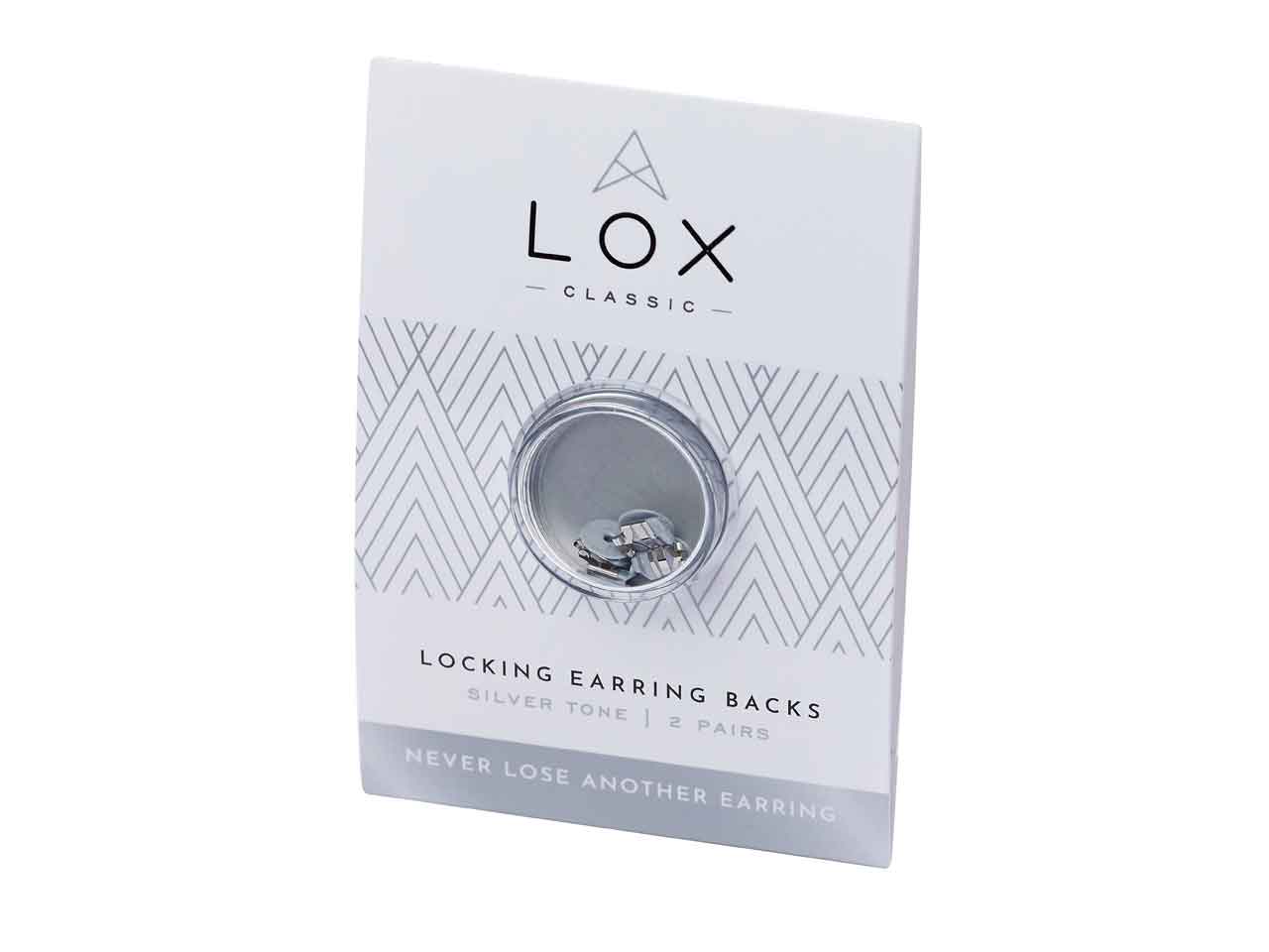 LOX Earring Backs 2 Pairs - Silver Tone